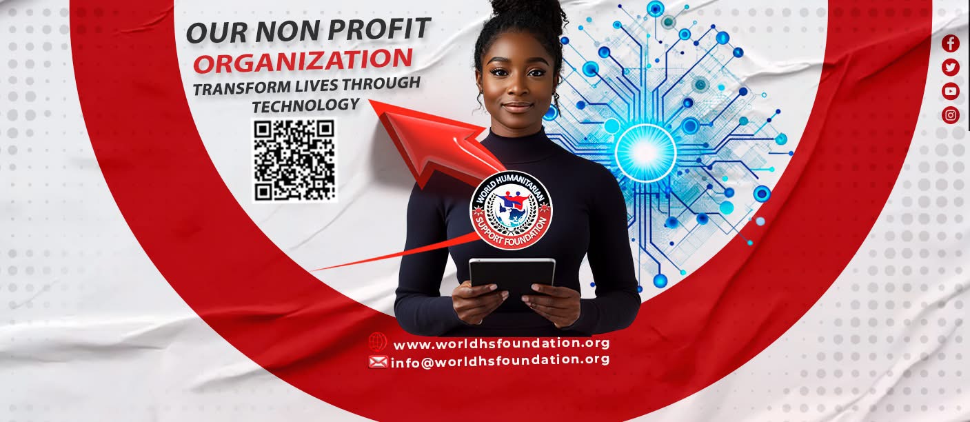 WHSF nonprofit technology banner with contact information