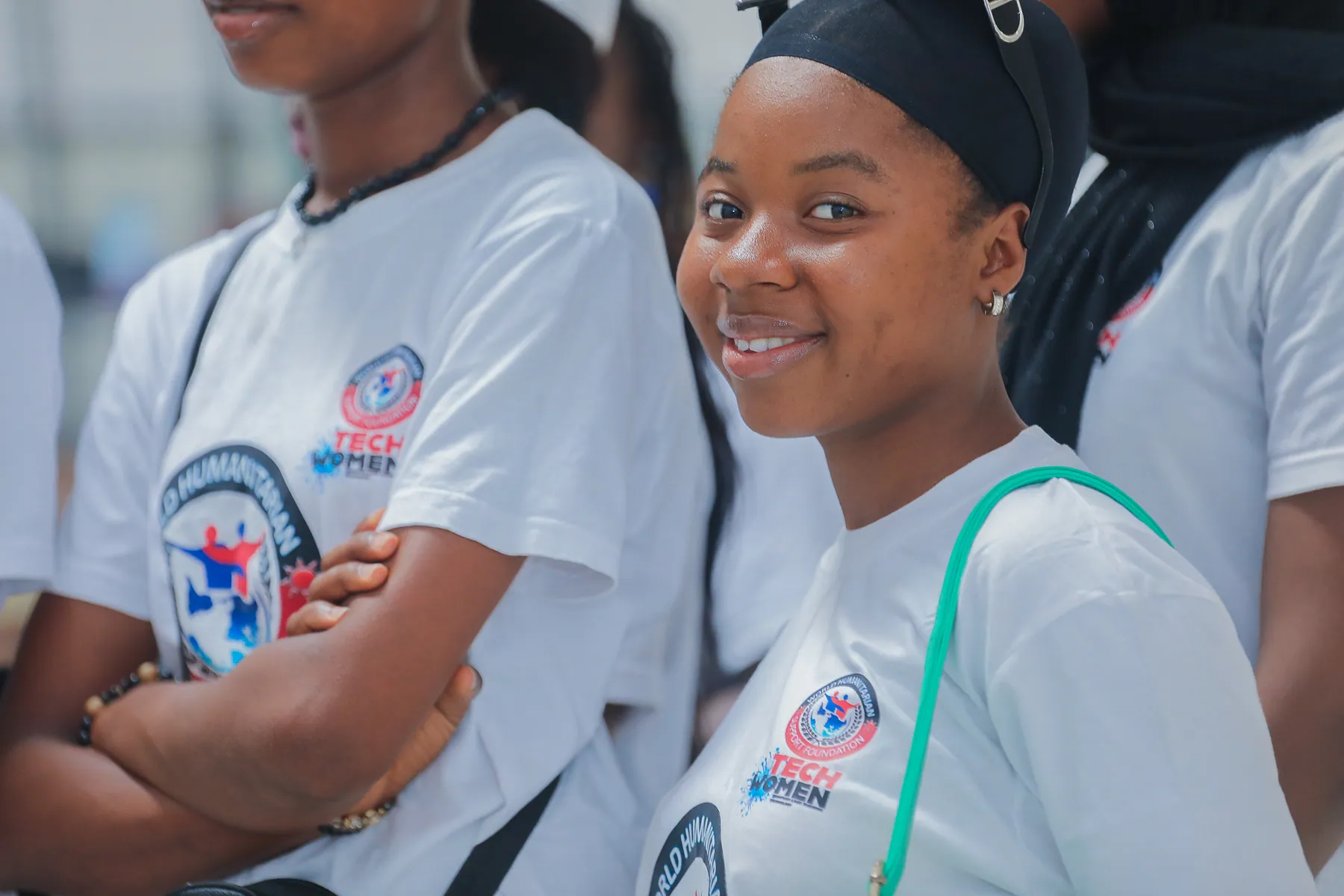 Smiling Girls in ICT Club participant during the excursion